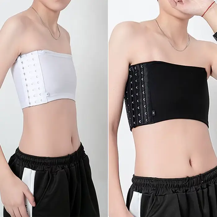 Ženy hrudníka väzba Lesbické Trans vysoké krátke ploché hrudníka väzba podprsenka korzet Stretch telo tvarovanie pracky Tomboy podprsenka nádrže
