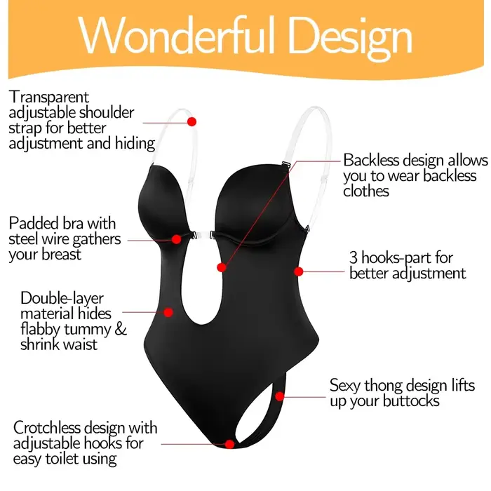 Nylon a elastan backless body s integrovanou podprsenkou pre ženy bezšvíkové opláštenie podporný model pre podporu tela a pasu zjemnenie špeciálne príležitosti a denne