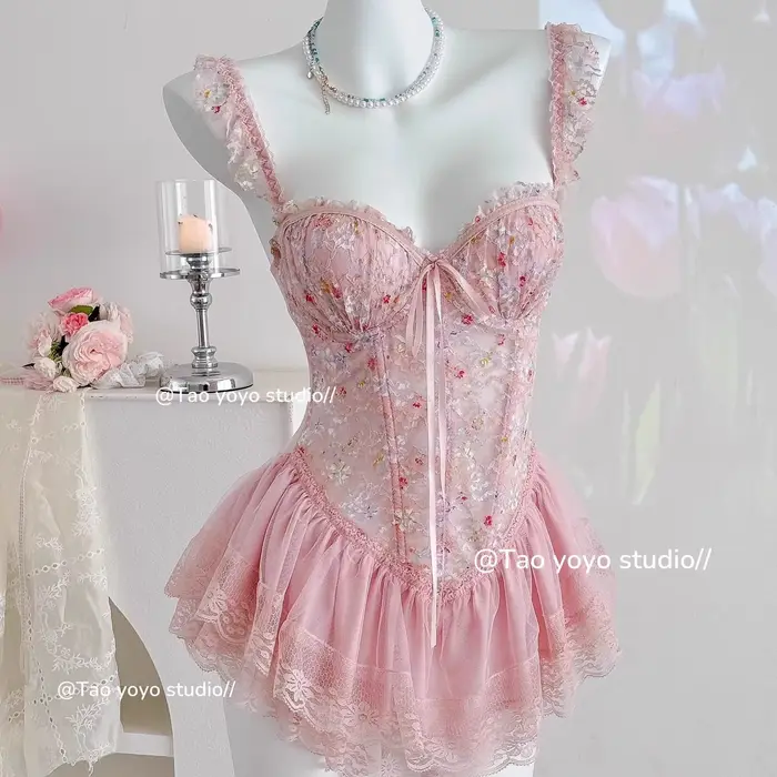 Chemise de nuit à bretelles pour jeune fille, Lingerie intime, maille douce, robe de nuit de Ballet,