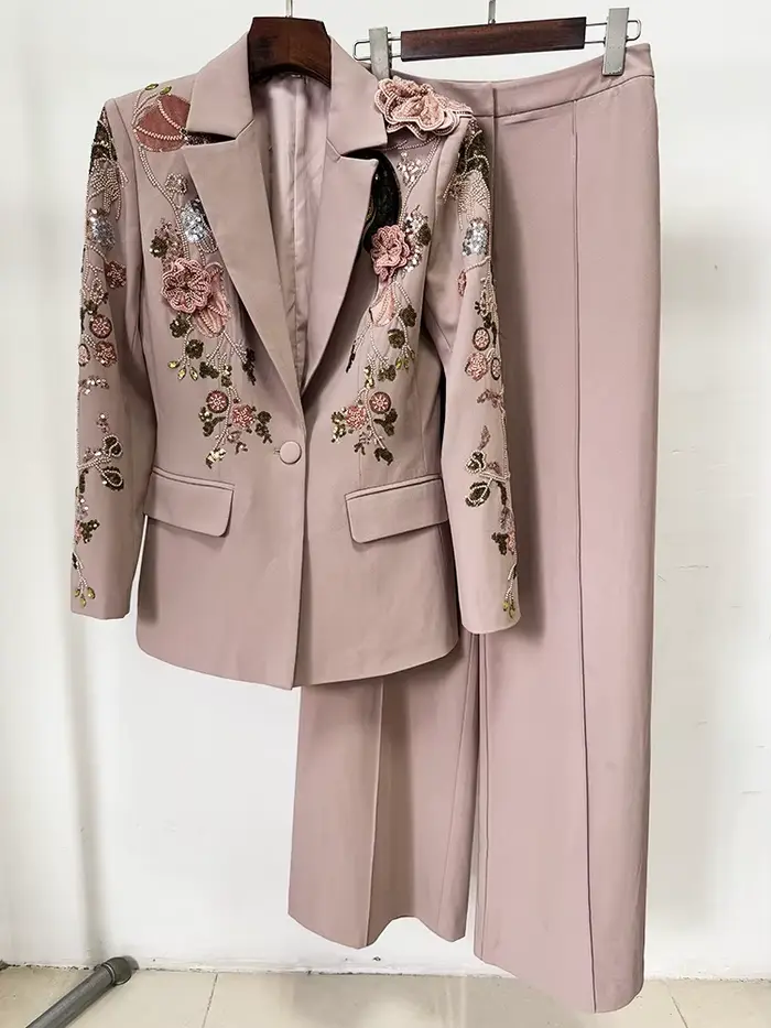 O'ZACKET večerná sada s perlami a kvetinovými motívmi pre ženy, high-end, elegantné a sofistikované, ideálne pre oficiálne večery