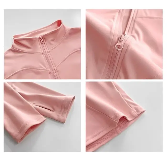 Sun – manteau de sport à séchage rapide pour femmes, veste de Yoga à manches longues avec fermeture 