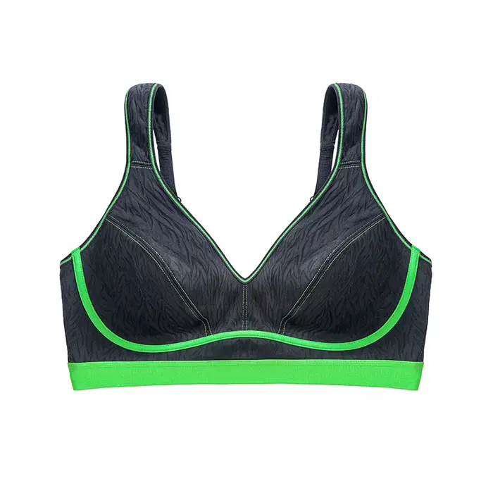 Soutien-gorge de sport élégant pour femmes grandes tailles, push-up, avec armatures, maintien confor
