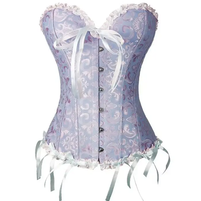Sapubonva rouge Corset haut bustier femmes victorien Sexy blanc noir vert Vintage fleur surbuste grande taille Lingerie Corselet