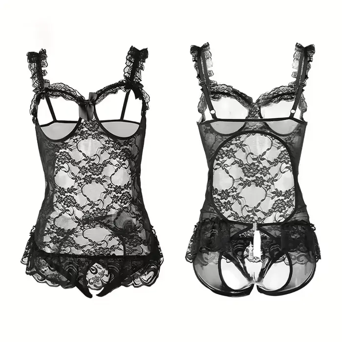 Sexy spodná bielizeň pre ženy, čipka babydoll šaty, ženské spodné prádlo, otvorená podprsenka, otvorený rozkrok, erotický kostým, exotické body, body pre okrúhle ženy