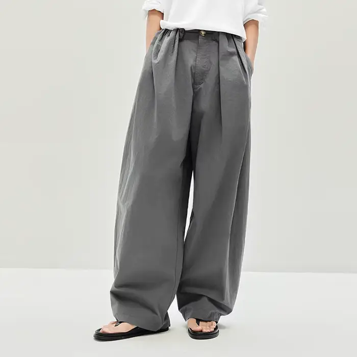 Semir femmes pantalon texturé ample incurvé Long décontracté mode vêtements pour femme texturé tissu