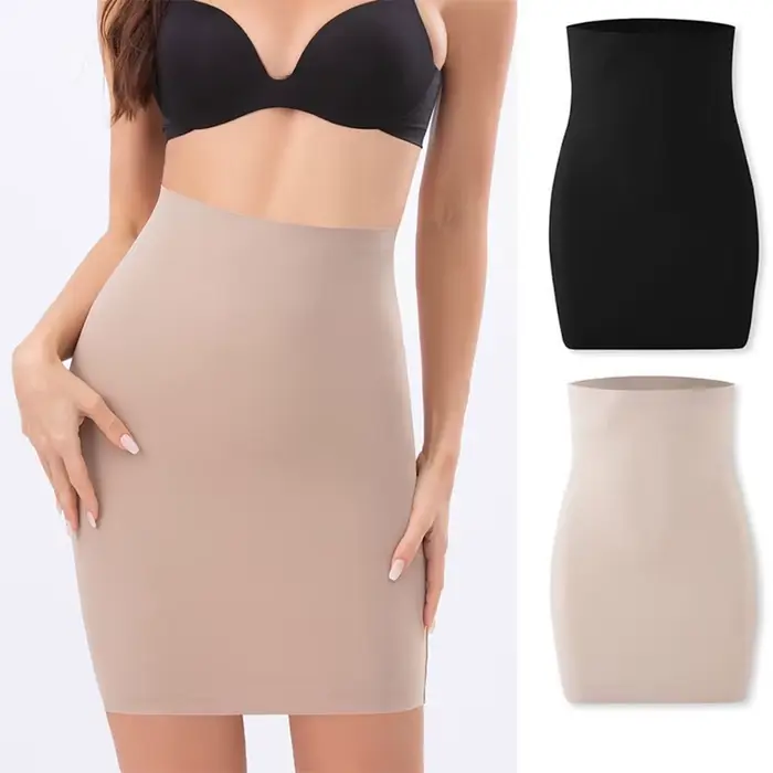 Sous-jupe fendue fermée jetting pour femme anti-exposition sous-vetements taille haute féminité élégance protection confort mouvement