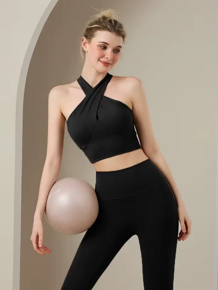Nárazuvzdorná športová podprsenka pre ženy, oblečenie, sexy spodná bielizeň, krížový šál v zadnej časti, uzavretý hrudník, zhromažďovanie