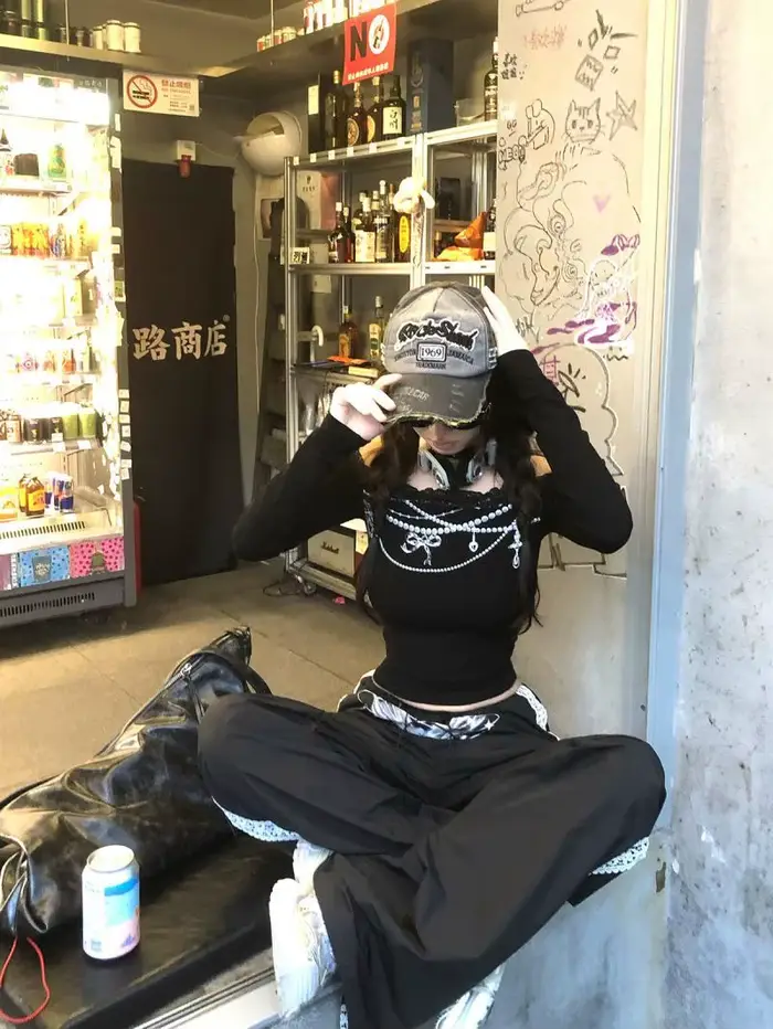 Tričko Harajuku Y2K Štýl Grafická čipka Polyesterová bavlna Elastan Špeciálna príležitosť Žena