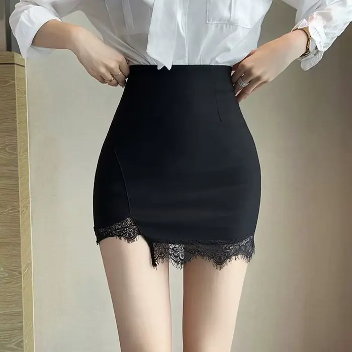 Sexy Patchwork sukne pre ženy RankSweet sukne čierna vysoko kvalitná luxusná štýlová estetická horúca skromná špeciálna príležitosť