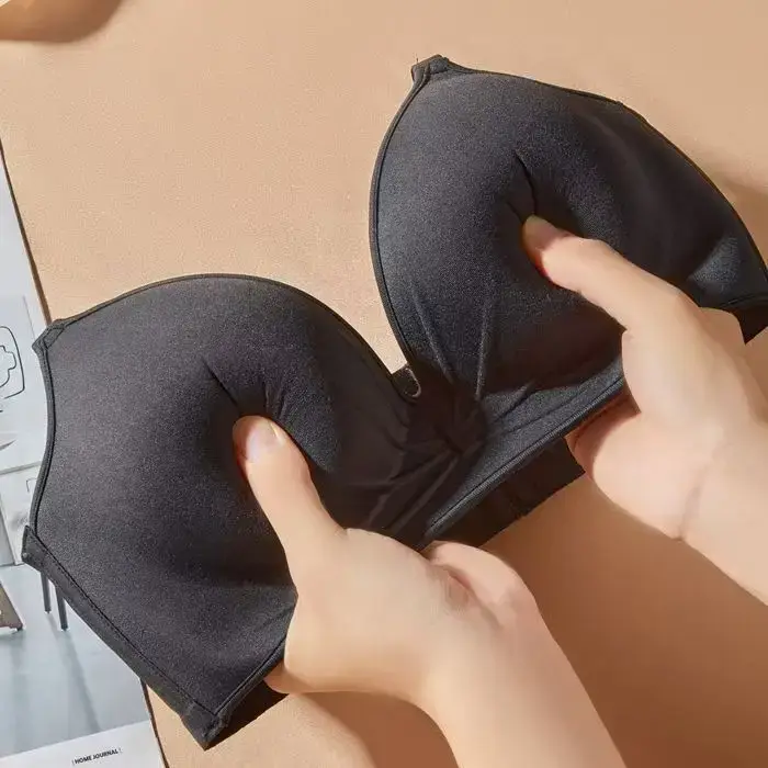 Super hustá push-up podprsenka pre ploché prsia a malé rozmery, bezdrôtové pohodlie, push-up efekt a enhancer, 12 cm hrubé šálky pre malé prsia, každodenné ženské spodná bielizeň