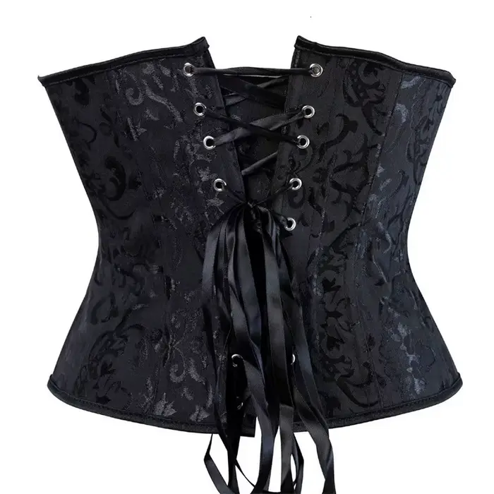 Sexy gotický polyesterový korzet pre ženy, underbust, bez ramienok, ohýbanie pása, chudnutie, tvarovanie tela, spodná bielizeň, špeciálne príležitosti na party oblečenie