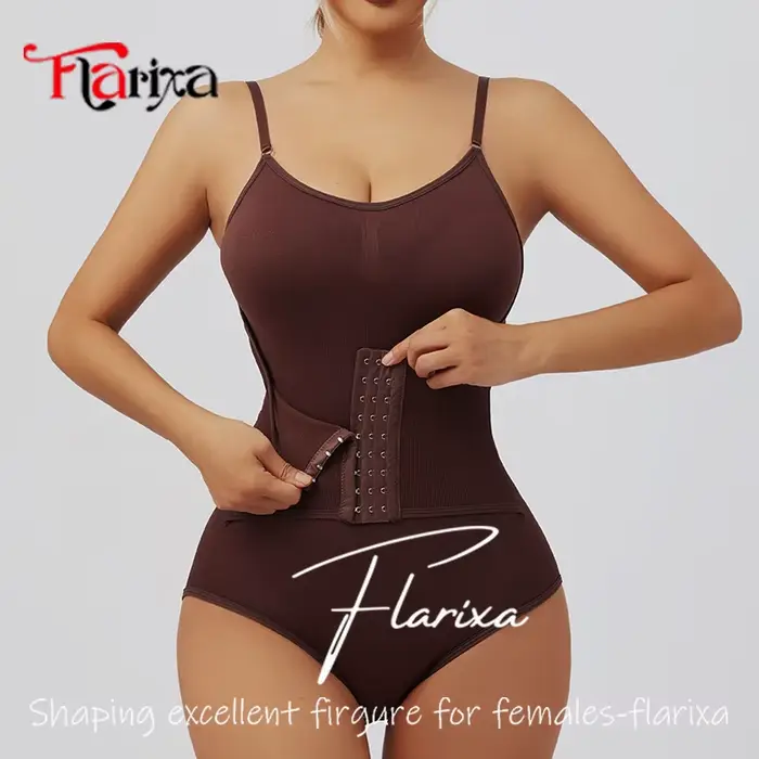 Flarixa femmes jarretelles Shapewear Body avec crochets sans couture taille formateur corps Shaper s