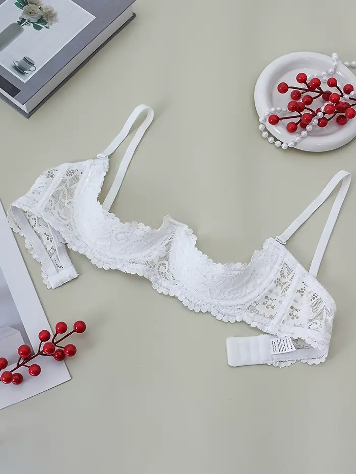 Soutien-gorge à armatures en dentelle pour femme, doux, agréable pour la peau, respirant, lingerie s