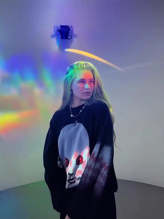 Y2K zimný sveter s grafikou Streetwear pre ženy Vintage