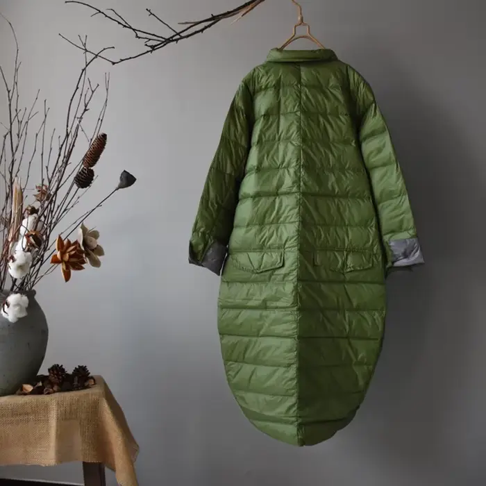 SEDUTMO zimná dlhá kačacia páperová bunda pre ženy Ultra ľahká tenká oversized kabát jeseň