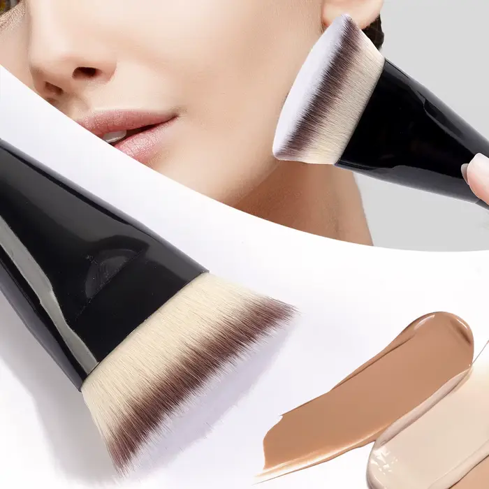 MAANGE-Pinceau de maquillage sans défaut, fond de teint plat/angle, contour sous les yeux, pinceau p