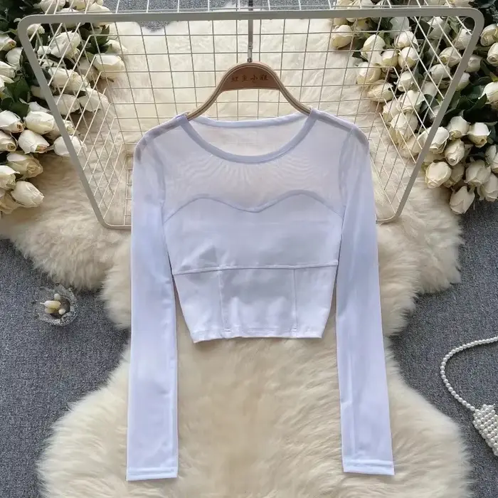 Patchwork polyesterová nočná košeľa s elegantnou gázou a slim fit pre ženy všetky ročné obdobia