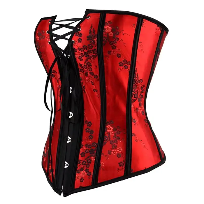 Dámsky korzet s kvetinovým žakárom, sťahujúci pás, sexy bustier, trendy