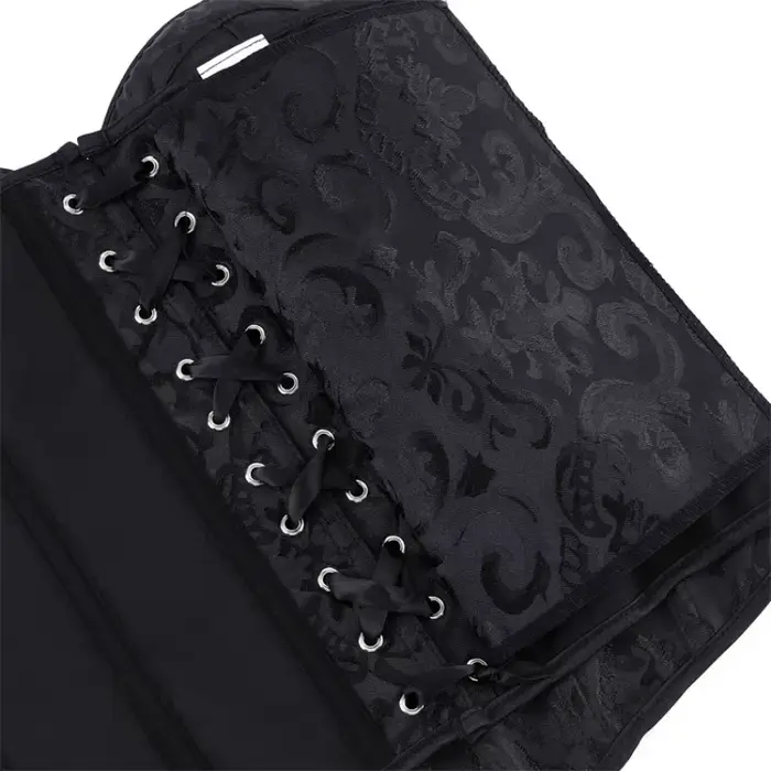 Ročník Jacquard korzet gotický štýl Bustier Overbust nastaviteľné pre ženy špeciálne príležitosti zoštíhlenie plášť sochárstvo veľkosť integrované fazule