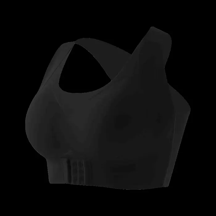 Soutien-gorge correcteur de posture à fermeture avant, dos croisé, sans armatures, antichoc, push-up, 2 en 1, soutien-gorge de sport pour femme