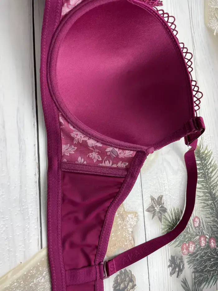 Diana Rose elastanová a polyamidová podprsenka s kvetinovou výšivkou pre ženy, proti ošúchaniu, šálky C D E pre všetky príležitosti