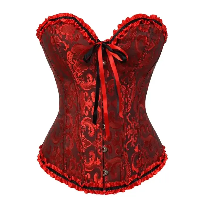 Corset de taille avec string, bustier pour femme, lingerie sexy à lacets, motif floral, shapewear, m