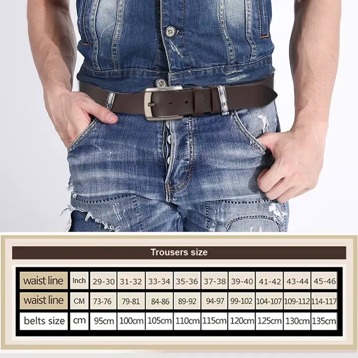 Pravý kožený opasok pre mužov
