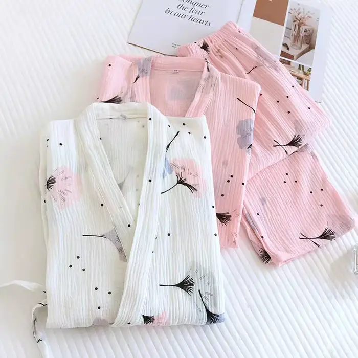 Japonské bavlnené pyžamo pre ženy