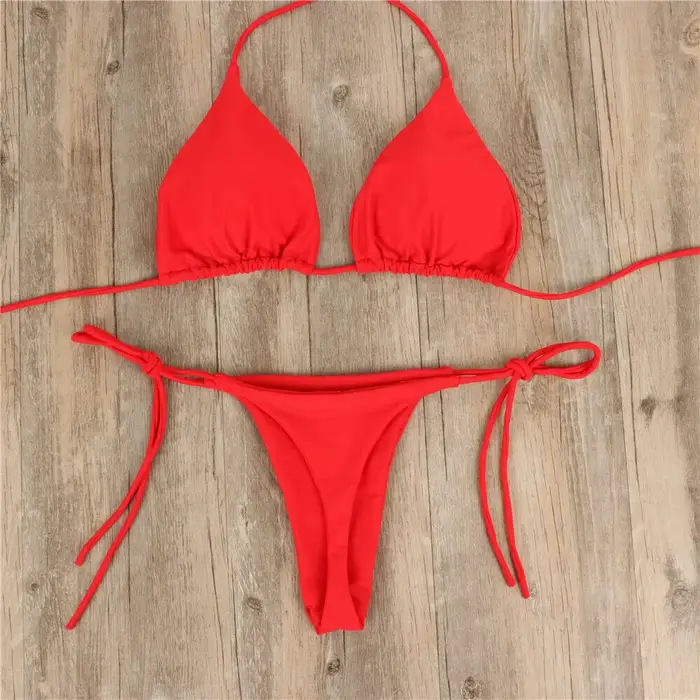 Dámske bikini so šnúrkovaním na boku