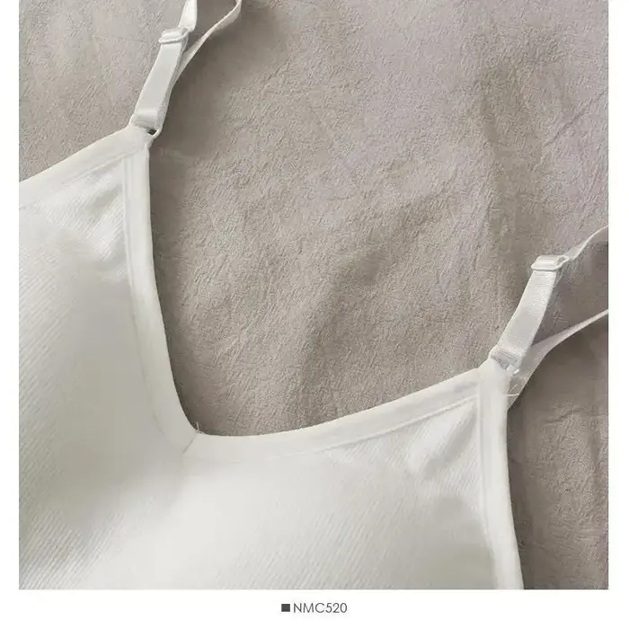 Débardeur Sexy pour femmes, soutien-gorge intégré, couleur unie, haut court, épaules dénudées, Camis