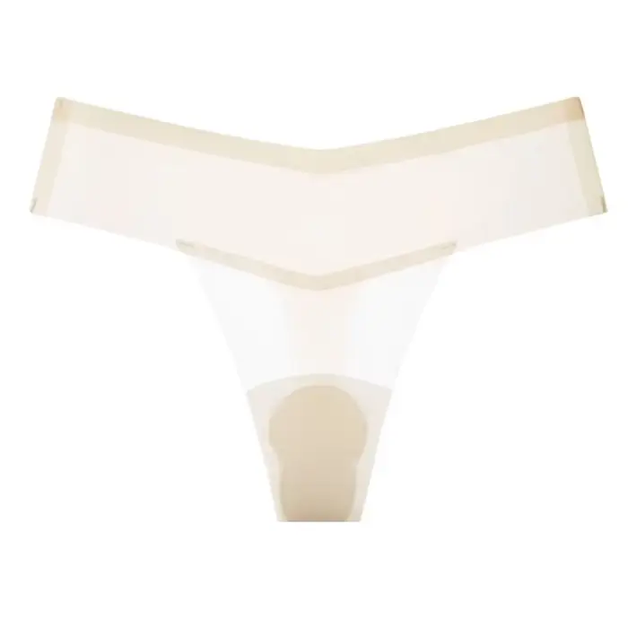 Culotte en soie glacée transparente coton taille basse sous-vêtements féminins pour yoga fitness occasions spéciales femmes