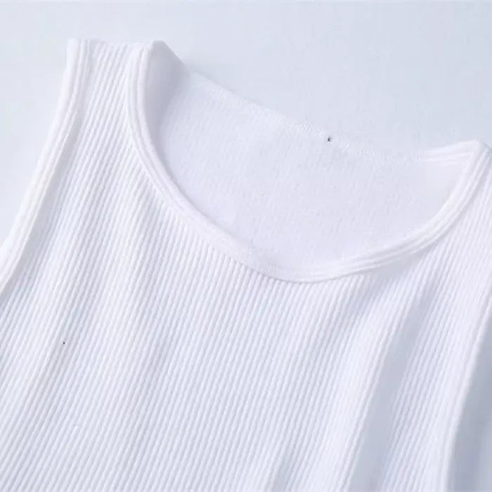 T-shirt à tricoter en perles de diamant pour femmes, débardeurs courts Chic Camis, gilet mince, haut