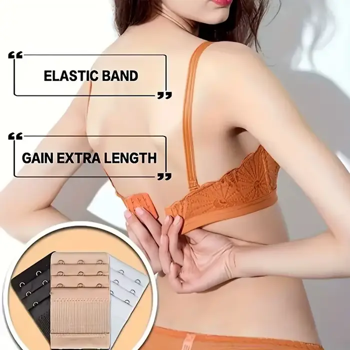 4 kus podprsenka rozšírenia 2 háčiky / 3 háčiky / 4 háčiky elastické podprsenka popruh predĺženie podprsenka popruh pre ženy veľké veľkosti mäkké a comfortabl