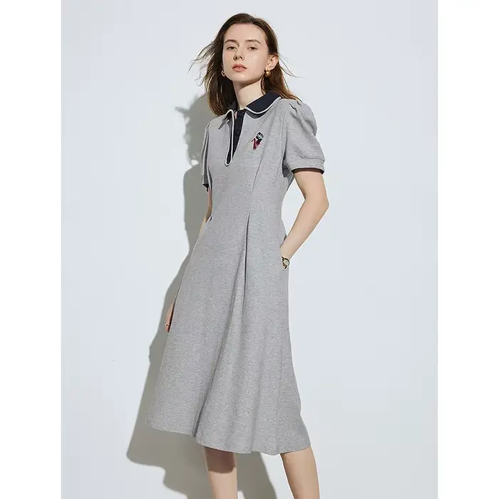 Toyouth šaty z bavlny a polyesteru s jemnou výšivkou pre ženy, elegantná silueta, rolák, fit fit, pre obrady a letné večery