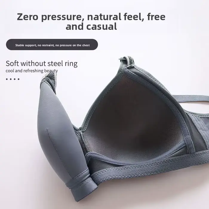 soutien-gorge en nylon de haute qualité pour femmes matures design frontal sans drôlis ou anneaux métalliques confort tout au long de la journée