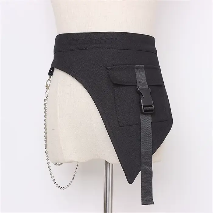 Corset multifonctionnel gothique punk hip hop style techwear en denim pour femmes mode streetwear occasions spéciales