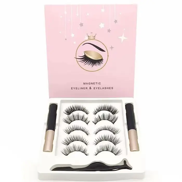 5 párov 5 magnetických rias Eyeliner pinzeta sada 3D prírodné umelé norkové riasy falošné