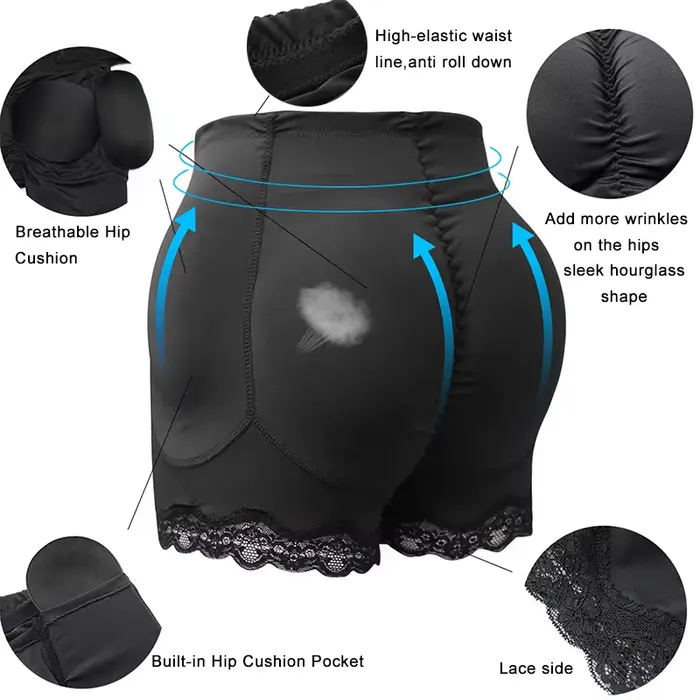 Culotte de contrôle pour femmes avec coussinets amovibles en mousse haute densité pour une silhouette élégante et séduisante pour diverses occasions