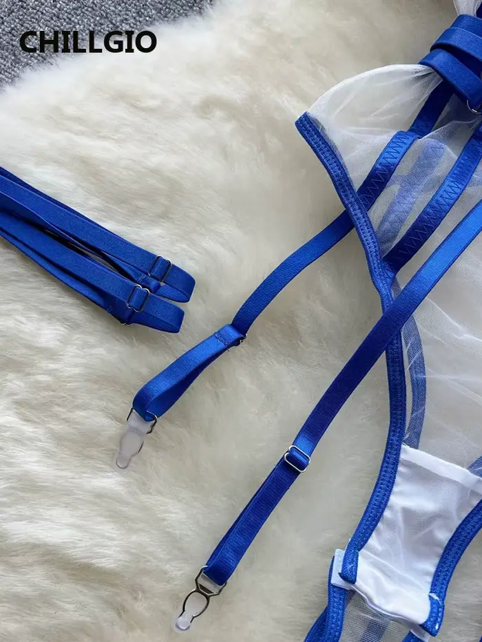 CHILLGIO ženy sieťka Sexy ramienka overal erotická móda jednodielny Catsuit Lingerie priliehavá Priehľadná kombinéza body