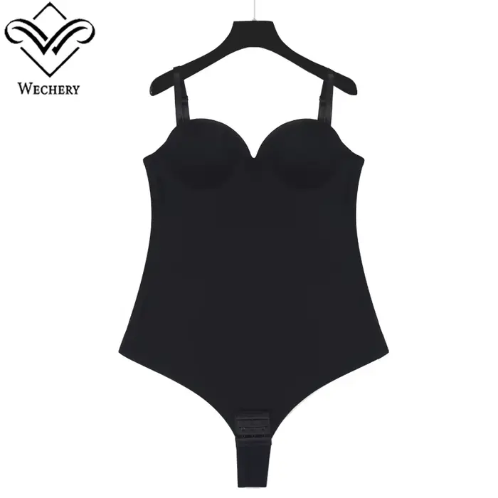 Wechery Body sculptant pour femme avec effet amincissant et réducteur de ventre, lingerie gainante push-up style string tout-en-un