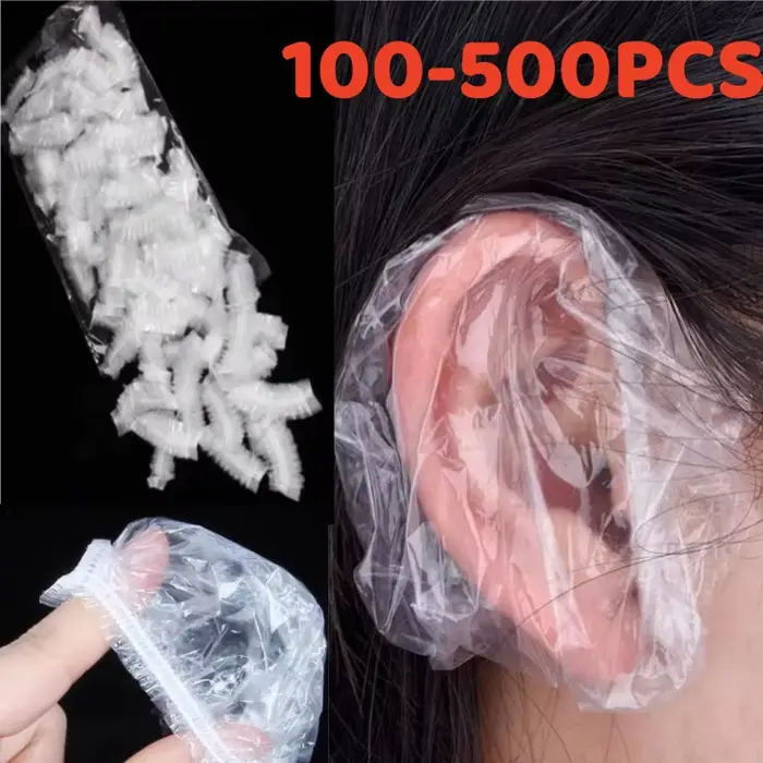 Cache-oreilles jetable pour teinture capillaire, 1 à 500 pièces, couverture d'oreille étanche, huile