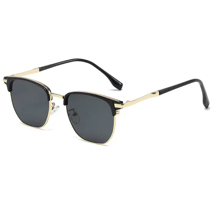 Nouvelles Lunettes de Soleil Carrées Vintage pour Femmes et Hommes, Monture Métallique de Marque, Lu