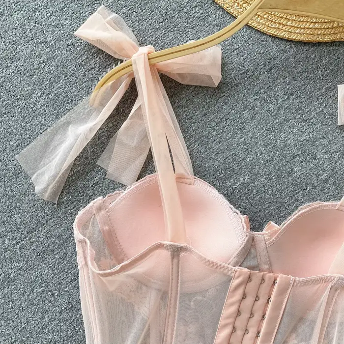 Camisole intégrée soutien-gorge Dancing JL Ants en dentelle élégante pour femme, vêtement de bureau, hauts sans manches, tenue pour toutes les occasions