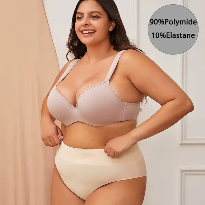 Dámska podprsenka Shaper so širokou oporou v polyamidových farbách čierna khaki ružová a fialová denne a slávnostné príležitosti