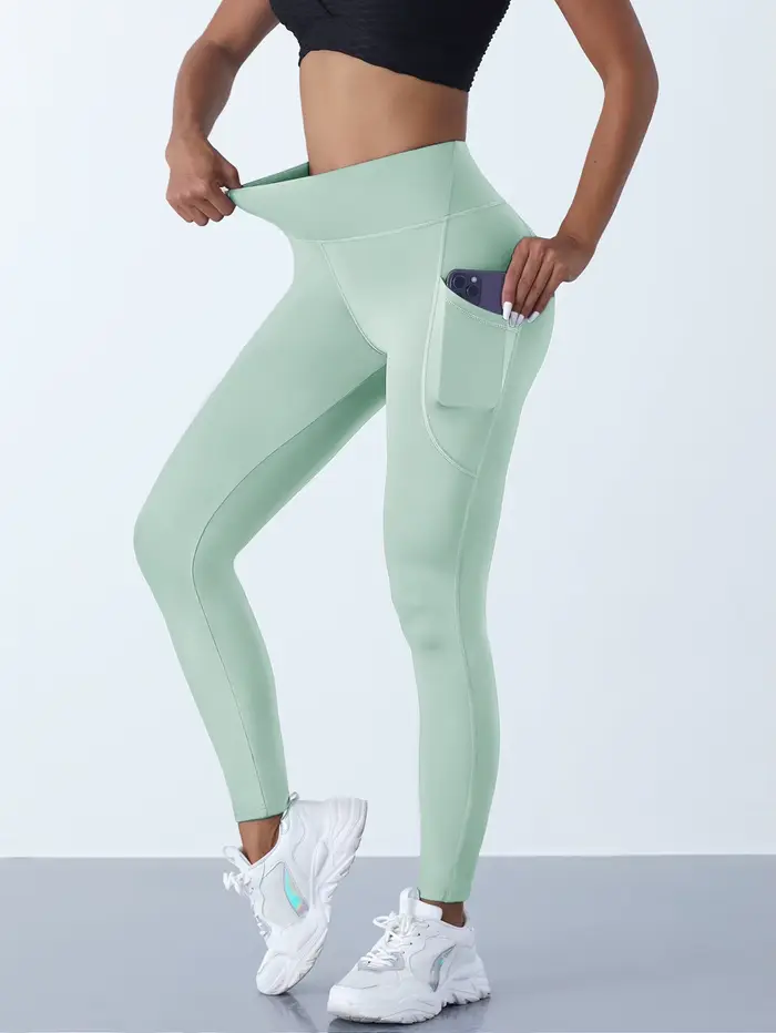 Dámske elastické joggingové legíny s vysokým pásom