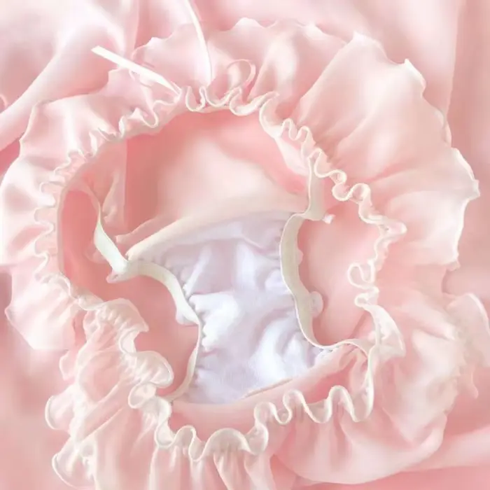 Lolita – sous-vêtements Sexy taille basse, à volants, respirants, doux, couleur unie, slips avec nœud papillon, culottes de fête privée, Costumes