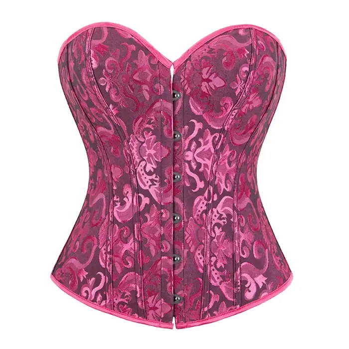 Jacquard Vintage vysoký korzet Dámske gotické Bustier čipka-up Shapewear zoštíhľujúci pás tvarovanie Korset