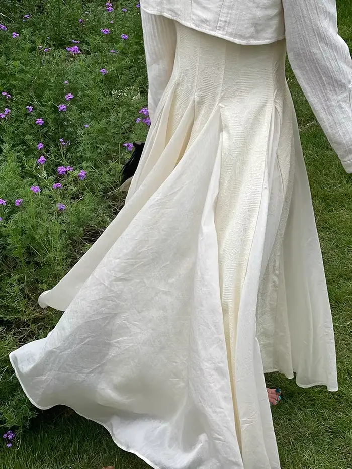 Manteau en lin Lautaro jeseň Dlhý tenký strih splývavý a rozšírený élégant pour femmes toutes saisons