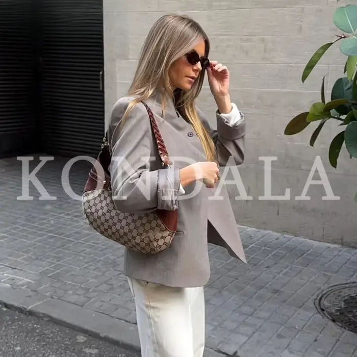 KONDALA 2026 Printemps-Été – Blazers Élégants et Décontractés pour Femmes, Col Semi-Montant, Chic et