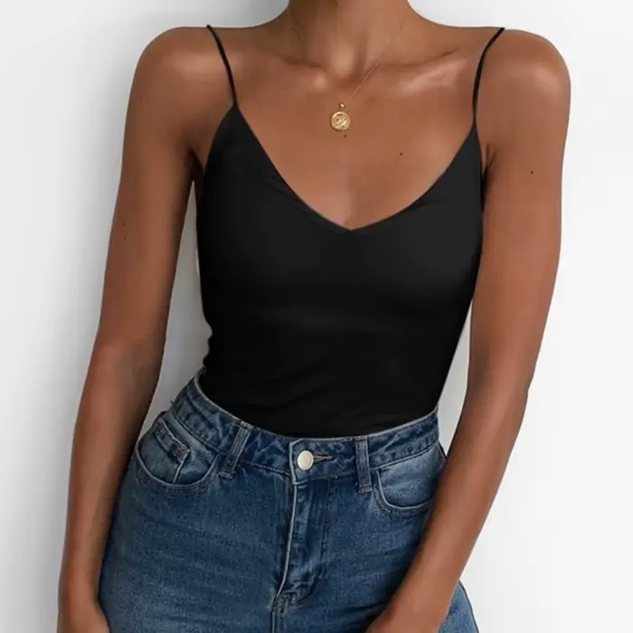 Camisole en Fibrisole Sexy pour Femme, Camisole Mince, Glaçure Précieuse, Bretelles Féminines, Basiq